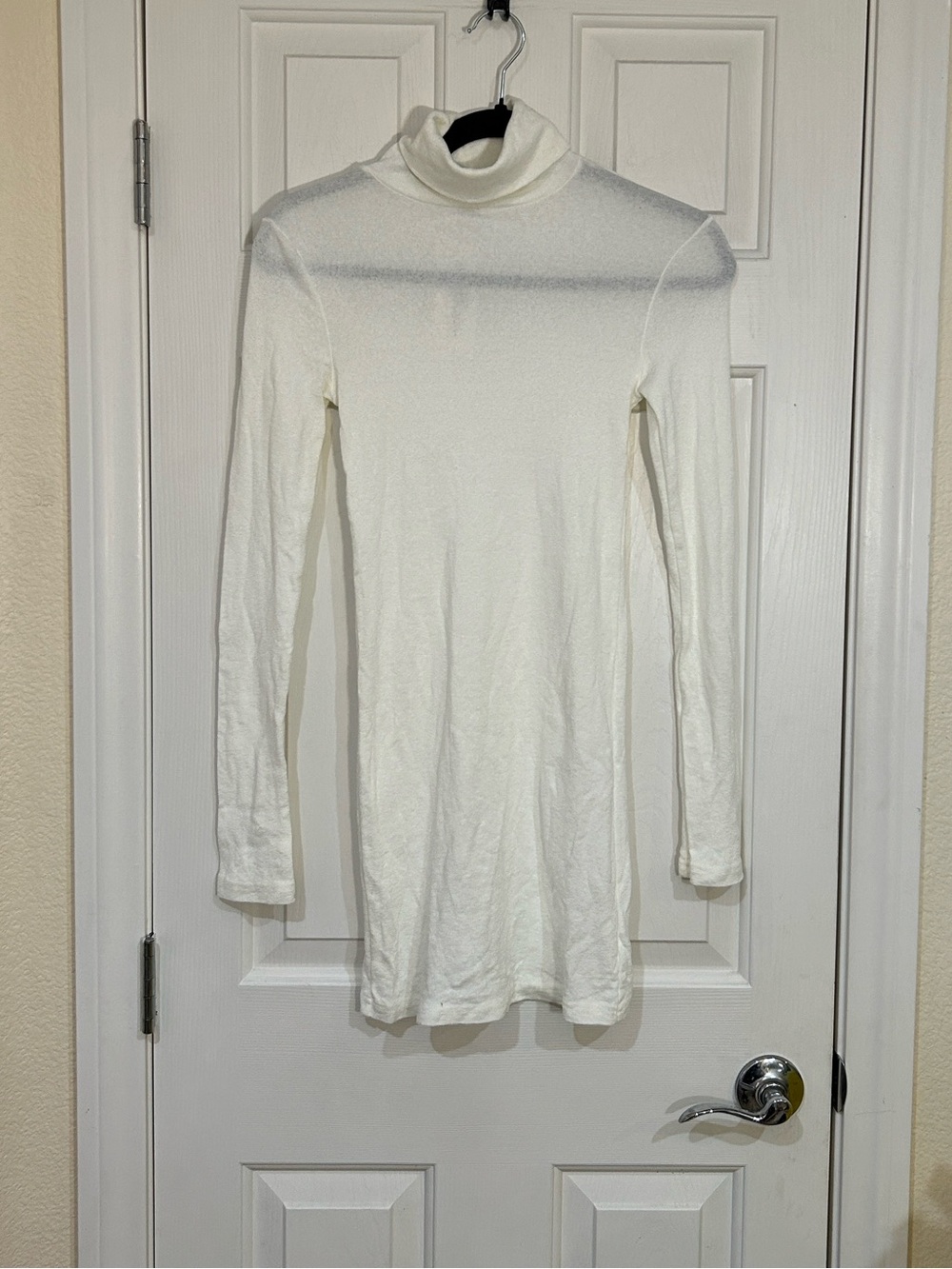NWT Michael Stars White Shine Long Sleeve Turtleneck Tunic Top OSFM XS - M